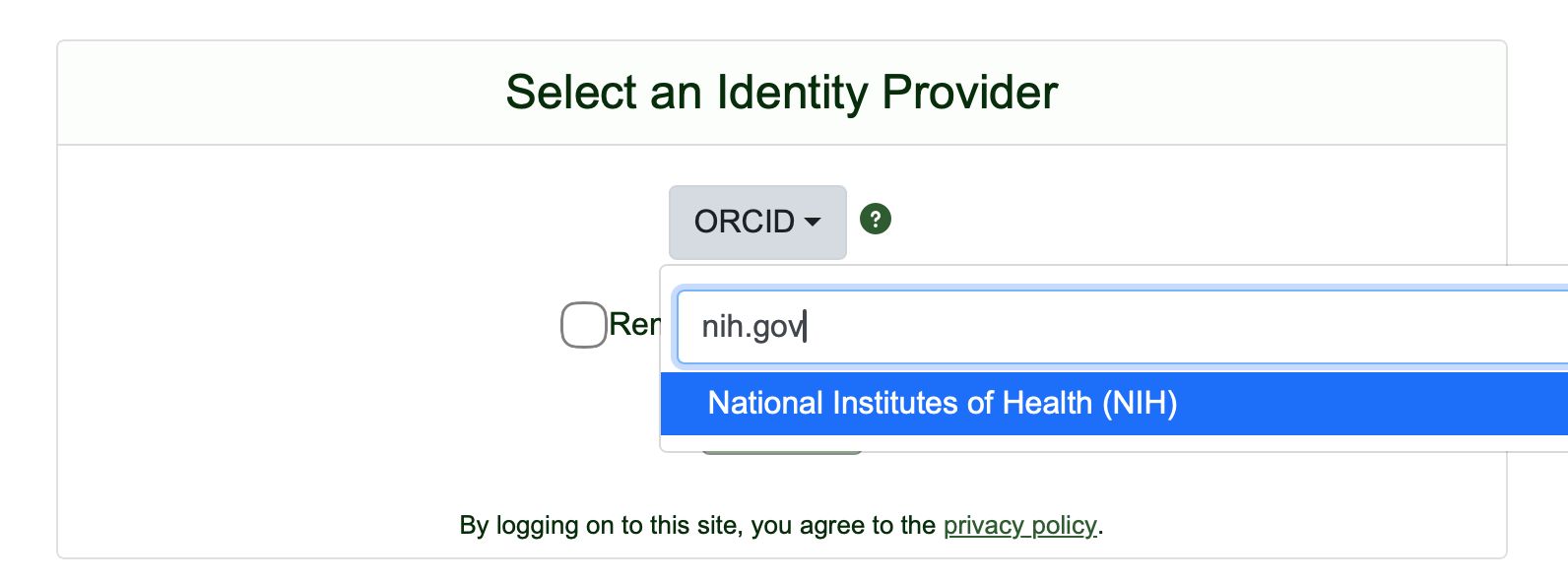 Searching for an identity provider by email domain