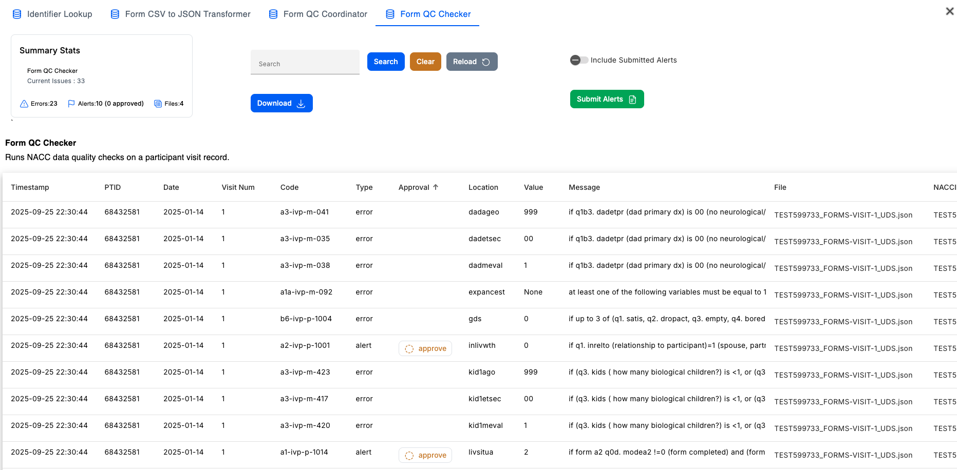 Image of the Issue Manager UI