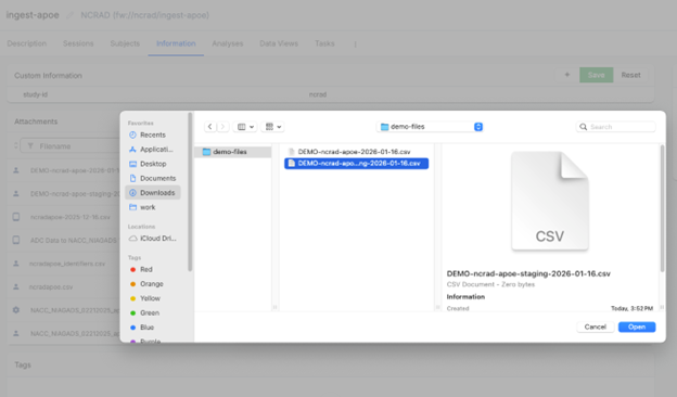Screenshot: ncrad-apoe-05-upload-dialog-select-staging-file.png