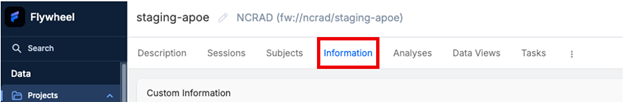 Screenshot: ncrad-apoe-9-staging-project-information-tab-split-files.png
