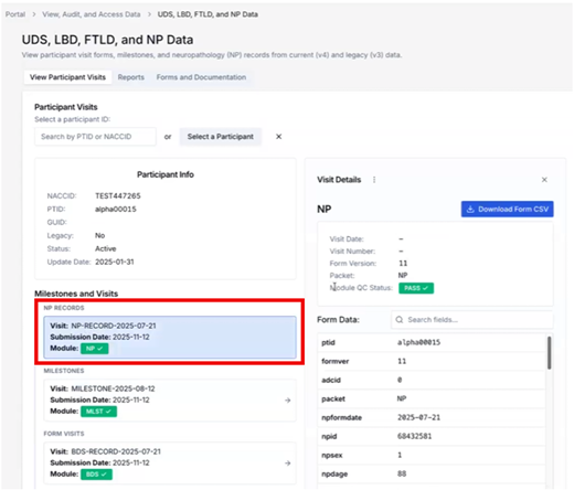Alt text: np download 11 np module visit details.