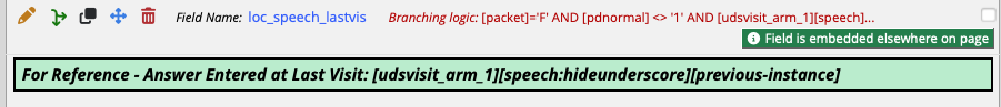 Online Designer showing loc_speech_lastvis field