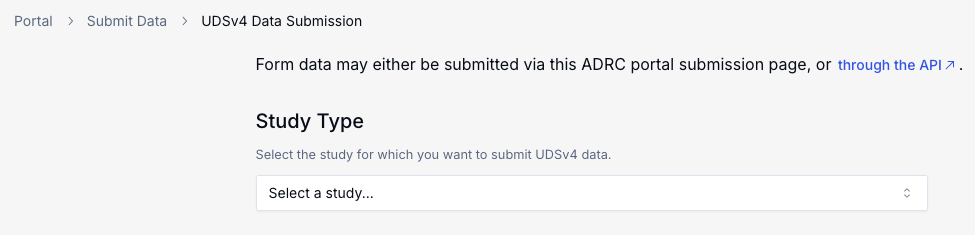 The submission page allows selecting the project for upload.