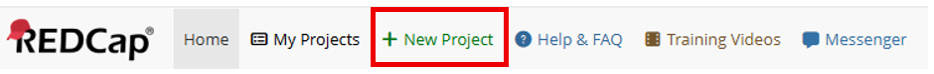 Create a new REDCap project form
