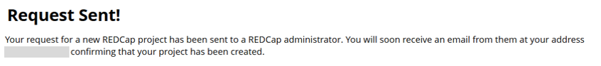 Confirmation message showing request sent for approval