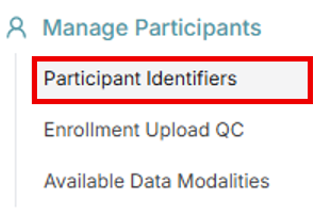 Manage Participants view after batch upload