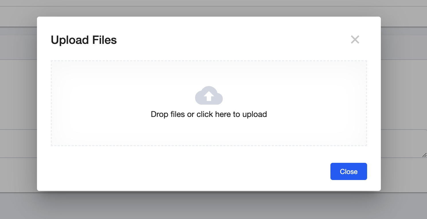 'clicking upload opens a popup window'